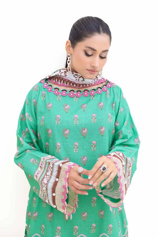 GUL AHMED -3PC Unstitched Printed Thick Khaddar Suit K-42007 T