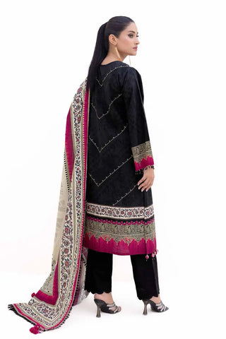 GUL AHEMD -3PC Unstitched Embroidered Printed Light Khaddar Suit with Printed Khaddar Dupatta K-42012 L