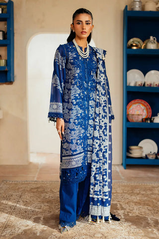 GUL AHMED-3 Piece Unstitched Embroidered Swiss Voile Suit with Lacquer Printed Chiffon Dupatta LSV-52001
