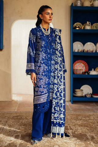 GUL AHMED-3 Piece Unstitched Embroidered Swiss Voile Suit with Lacquer Printed Chiffon Dupatta LSV-52001
