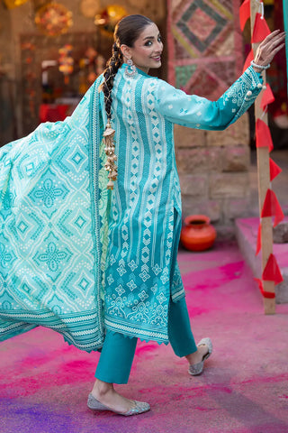 GUL AHMED-3 Piece Unstitched Lacquer Printed Lawn Suit CL-42328 A