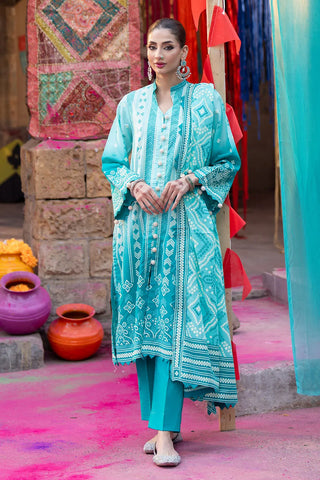 GUL AHMED-3 Piece Unstitched Lacquer Printed Lawn Suit CL-42328 A