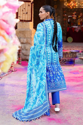 GUL AHMED-3 Piece Unstitched Lacquer Printed Lawn Suit CL-42328 B