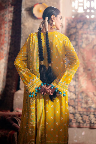 GUL AHEMD -3 Piece Unstitched Lacquer Printed Lawn Suit CL-52138 A