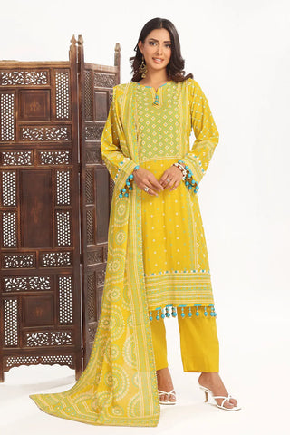 GUL AHEMD -3 Piece Unstitched Lacquer Printed Lawn Suit CL-52138 A