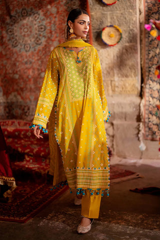 GUL AHEMD -3 Piece Unstitched Lacquer Printed Lawn Suit CL-52138 A