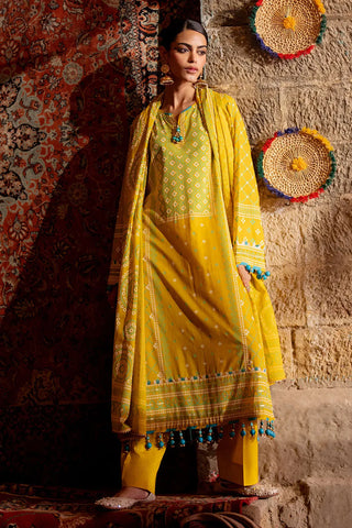 GUL AHEMD -3 Piece Unstitched Lacquer Printed Lawn Suit CL-52138 A