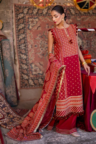 GUL AHMED-3 Piece Unstitched Lacquer Printed Lawn Suit CL-52138 B