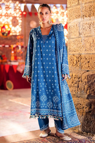 GUL AHMED-3 Piece Unstitched Lacquer Printed Lawn Suit CL-52171 B
