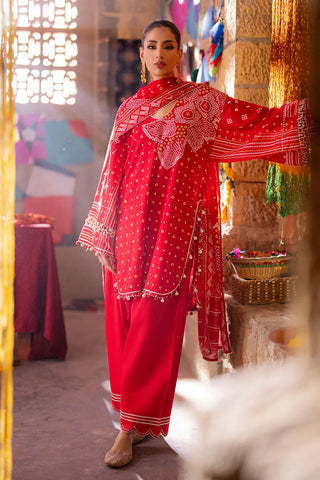 GUL AHMED-3 Piece Unstitched Lacquer Printed Lawn Suit CL-52176 A
