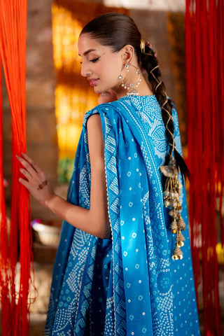 GUL AHMED-3 Piece Unstitched Lacquer Printed Lawn Suit CL-52176 B