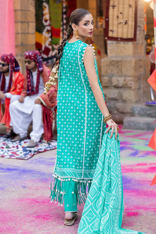 GUL AHMED-3 Piece Unstitched Lacquer Printed Lawn Suit CL-52178 A
