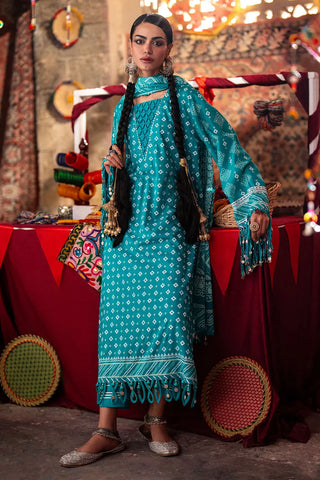 GUL AHMED-3 Piece Unstitched Lacquer Printed Lawn Suit CL-52178 B