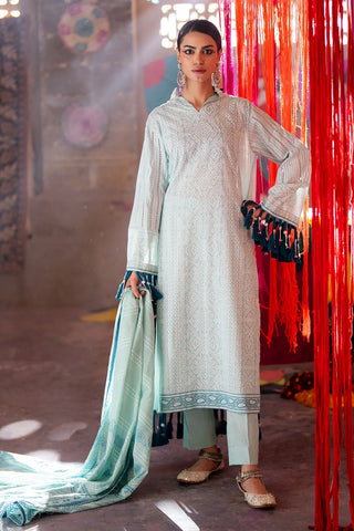 GUL AHMED-3 Piece Unstitched Lacquer Printed Lawn Suit CL-52179 B