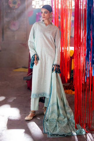 GUL AHMED-3 Piece Unstitched Lacquer Printed Lawn Suit CL-52179 B