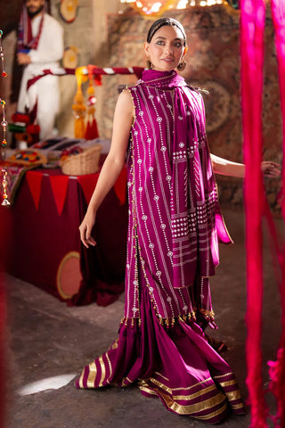 GUL AHMED-3 Piece Unstitched Lacquer Printed Lawn Suit CL-52185 A