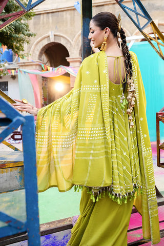 GUL AHMED-3 Piece Unstitched Lacquer Printed Lawn Suit CL-52185 B
