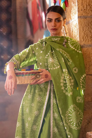 GUL AHMED-3 Piece Unstitched Lacquer Printed Lawn Suit CL-52403 A