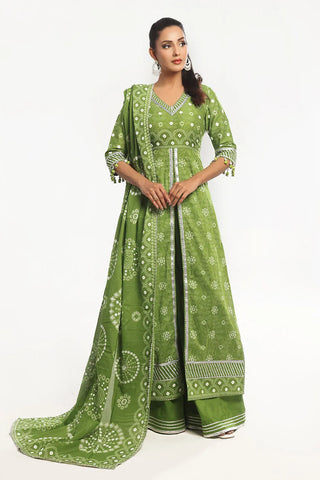 GUL AHMED-3 Piece Unstitched Lacquer Printed Lawn Suit CL-52403 A