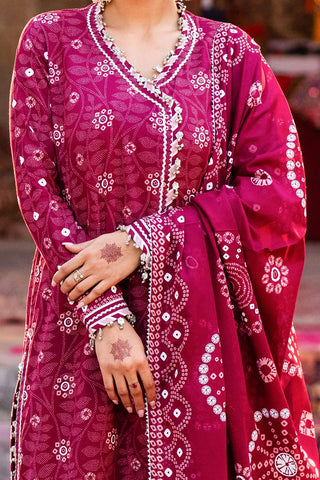 GUL AHMED-3 Piece Unstitched Lacquer Printed Lawn Suit CL-52403 B