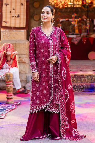 GUL AHMED-3 Piece Unstitched Lacquer Printed Lawn Suit CL-52403 B