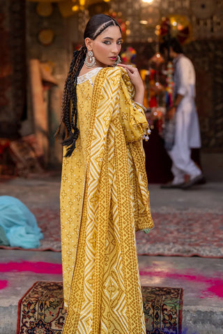 GUL AHMED-3 Piece Unstitched Lacquer Printed Lawn Suit CL-42315 A
