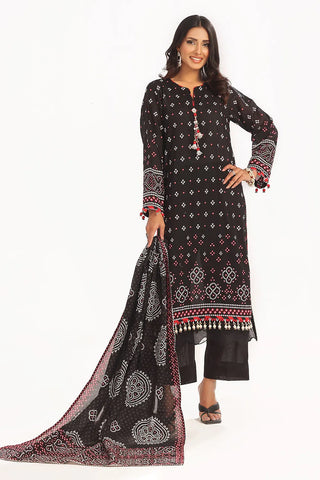 GUL AHMED-3 Piece Unstitched Lacquer Printed Lawn Suit CL-52171 A