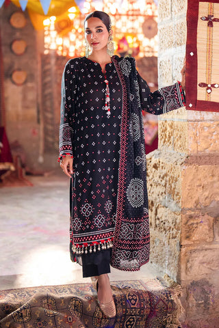 GUL AHMED-3 Piece Unstitched Lacquer Printed Lawn Suit CL-52171 A