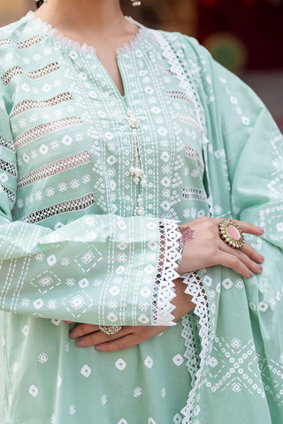 GUL AHMED-3 Piece Unstitched Lacquer Printed Lawn Suit CL-52172 A