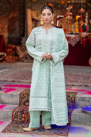 GUL AHMED-3 Piece Unstitched Lacquer Printed Lawn Suit CL-52172 A