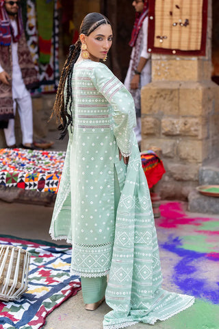 GUL AHMED-3 Piece Unstitched Lacquer Printed Lawn Suit CL-52172 A