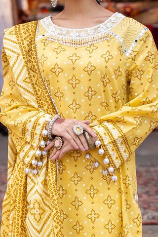 GUL AHMED-3 Piece Unstitched Lacquer Printed Lawn Suit CL-42315 A