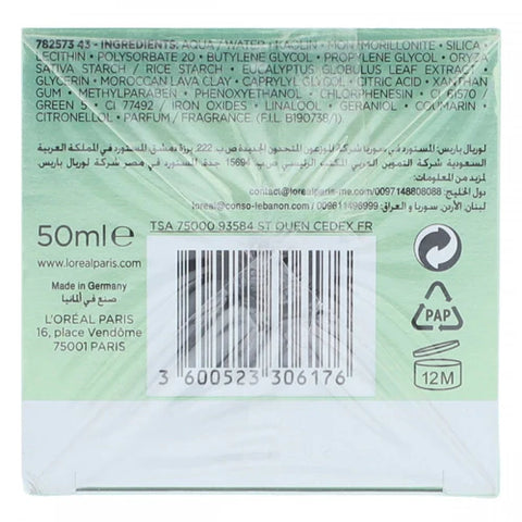 LOREAL PARIS PURE CLAY MASK 50ML