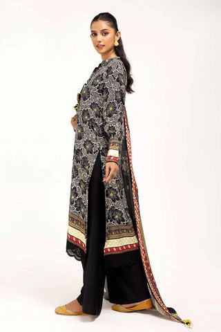 GUL AHMED -3PC Unstitched Printed Linen Suit LT-42001