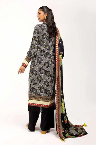 GUL AHMED -3PC Unstitched Printed Linen Suit LT-42001