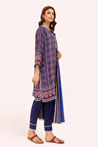GUL AHMED -3PC Unstitched Printed Linen Suit LT-42008