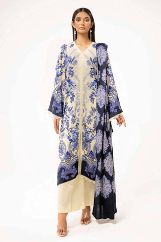 GUL AHMED -3PC Unstitched Printed Linen Suit LT-42010