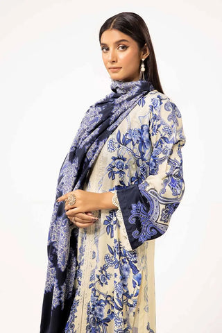 GUL AHMED -3PC Unstitched Printed Linen Suit LT-42010