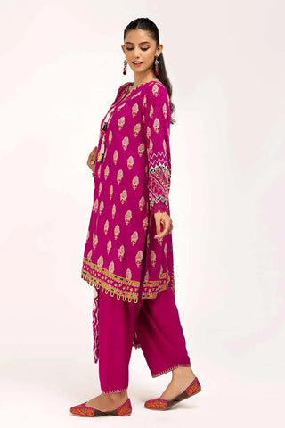 GUL AHMED -3PC Unstitched Printed Linen Suit LT-42011