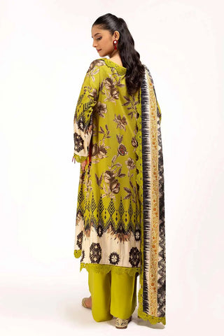 GUL AHMED -3PC Unstitched Printed Linen Suit LT-42012