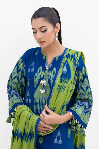 GUL AHMED -3PC Unstitched Jacquard Suit with Printed Cotton Net Dupatta MJ-42053