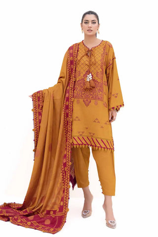 GUL AHMED-3PC Unstitched Jacquard Suit MJ-42054