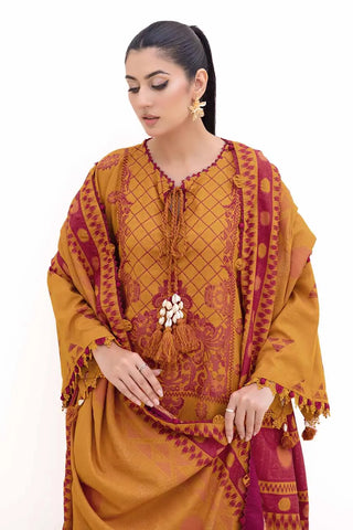 GUL AHMED-3PC Unstitched Jacquard Suit MJ-42054