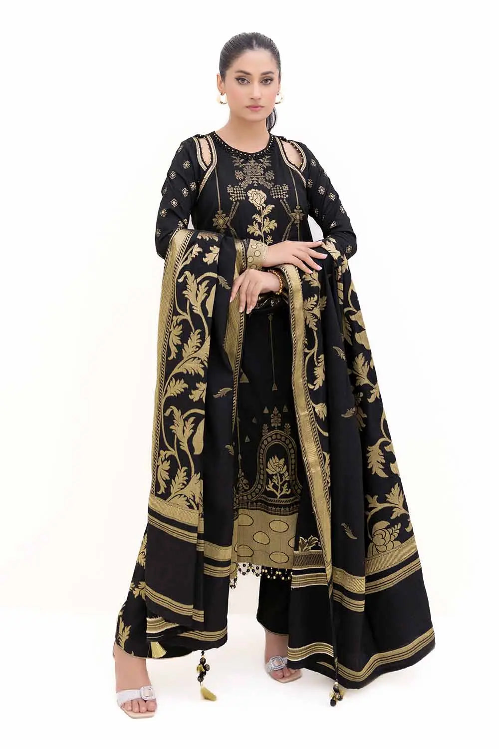 GUL AHMED -3PC Unstitched Jacquard Suit MJ-42062