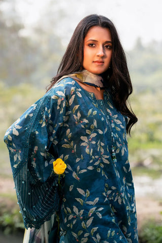 GUL AHMED-3 Piece Unstitched Printed Lawn Suit CL-52435
