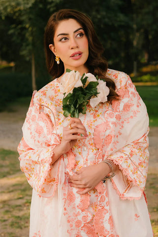 GUL AHMED-3 Piece Unstitched Printed Lawn Suit with Embroidered Denting Lawn Dupatta DN-52003