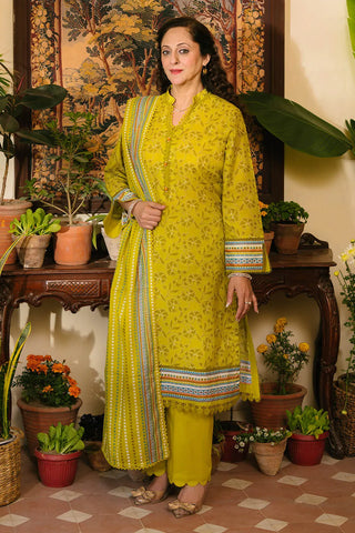 GUL AHMED -3 Piece Unstitched Printed Lawn Suit CL-42301 A