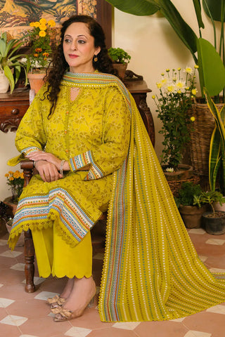 GUL AHMED -3 Piece Unstitched Printed Lawn Suit CL-42301 A
