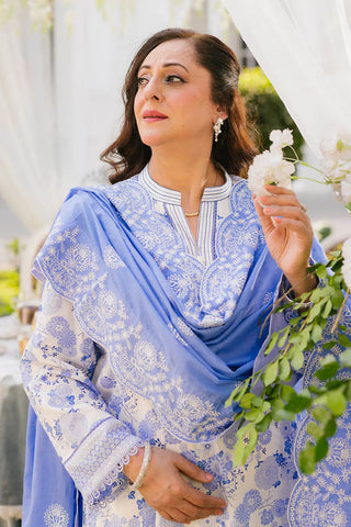 GUL AHMED -3 Piece Unstitched Printed Lawn Suit with Embroidered Denting Lawn Dupatta DN-52011
