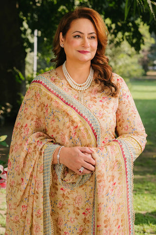 GUL AHMED -3 Piece Unstitched Printed Chiffon Dupatta BM-52006